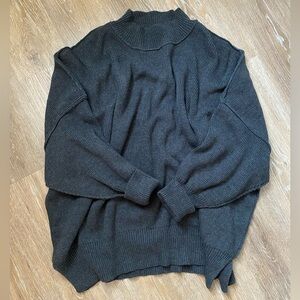 Zenana oversized mock neck black sweater. Size medium